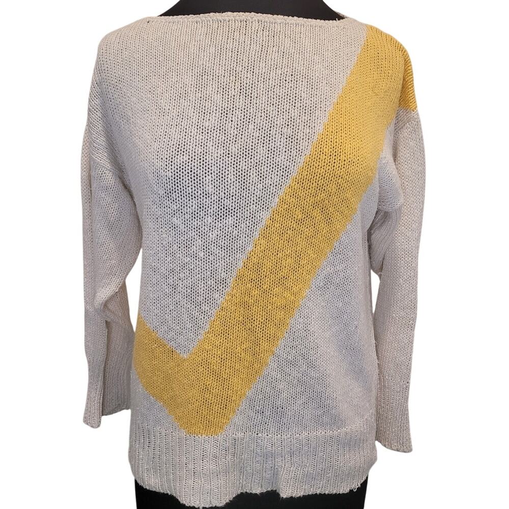 VTG Betty Hanson Geometric Art To Wear Sweater M Grandmacore Academia Retro Knit